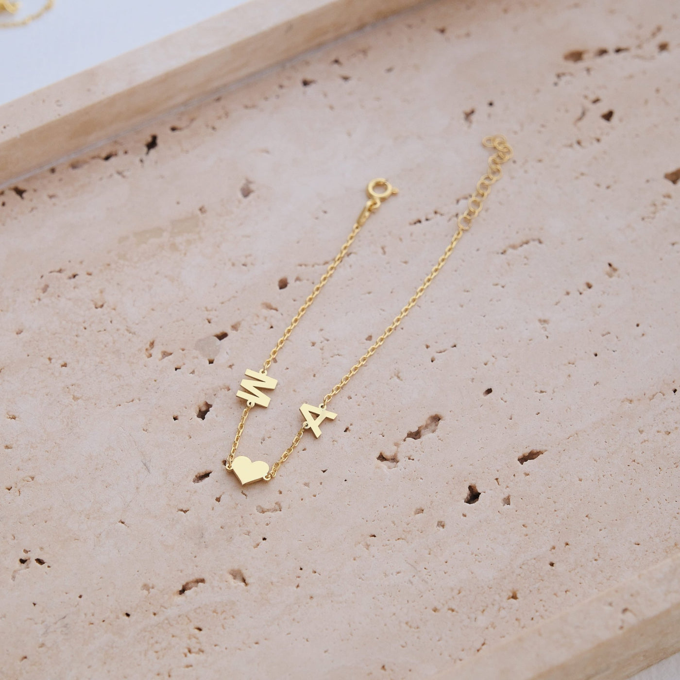 585er Gold Buchstaben Armband - OTANTO