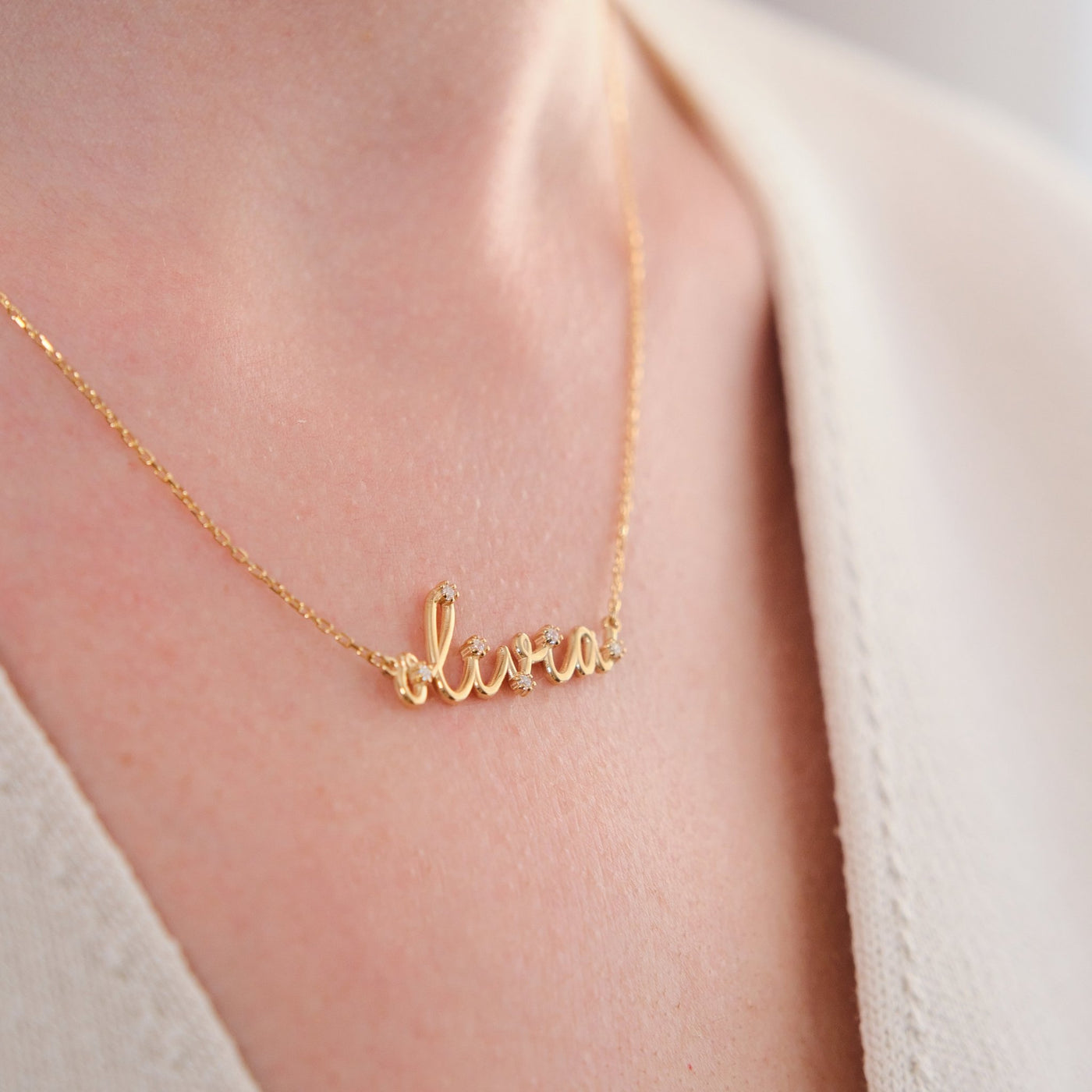 585er Namenskette - Variante Zirkonia - OTANTO