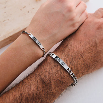 Partnerarmband mit Fotogravur