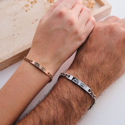 Partnerarmband mit Fotogravur