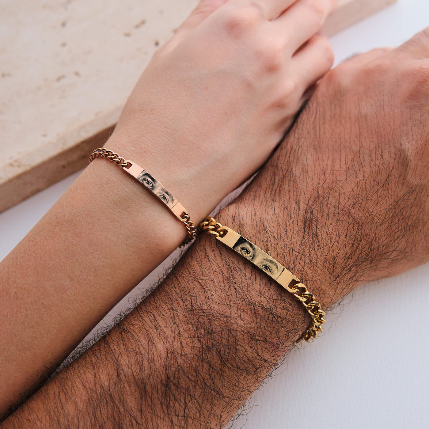 Partnerarmband mit Fotogravur