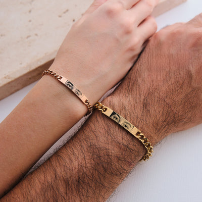 Partnerarmband mit Fotogravur