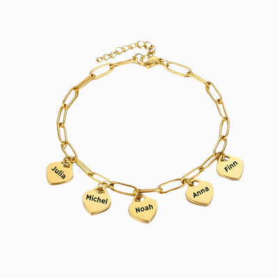 Armband mit Herzanhängern - OTANTO