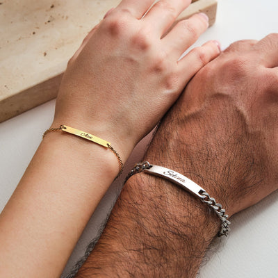 Bar Partnerarmband mit Gravur - OTANTO