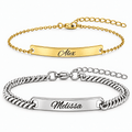 Bar Partnerarmband mit Gravur - OTANTO