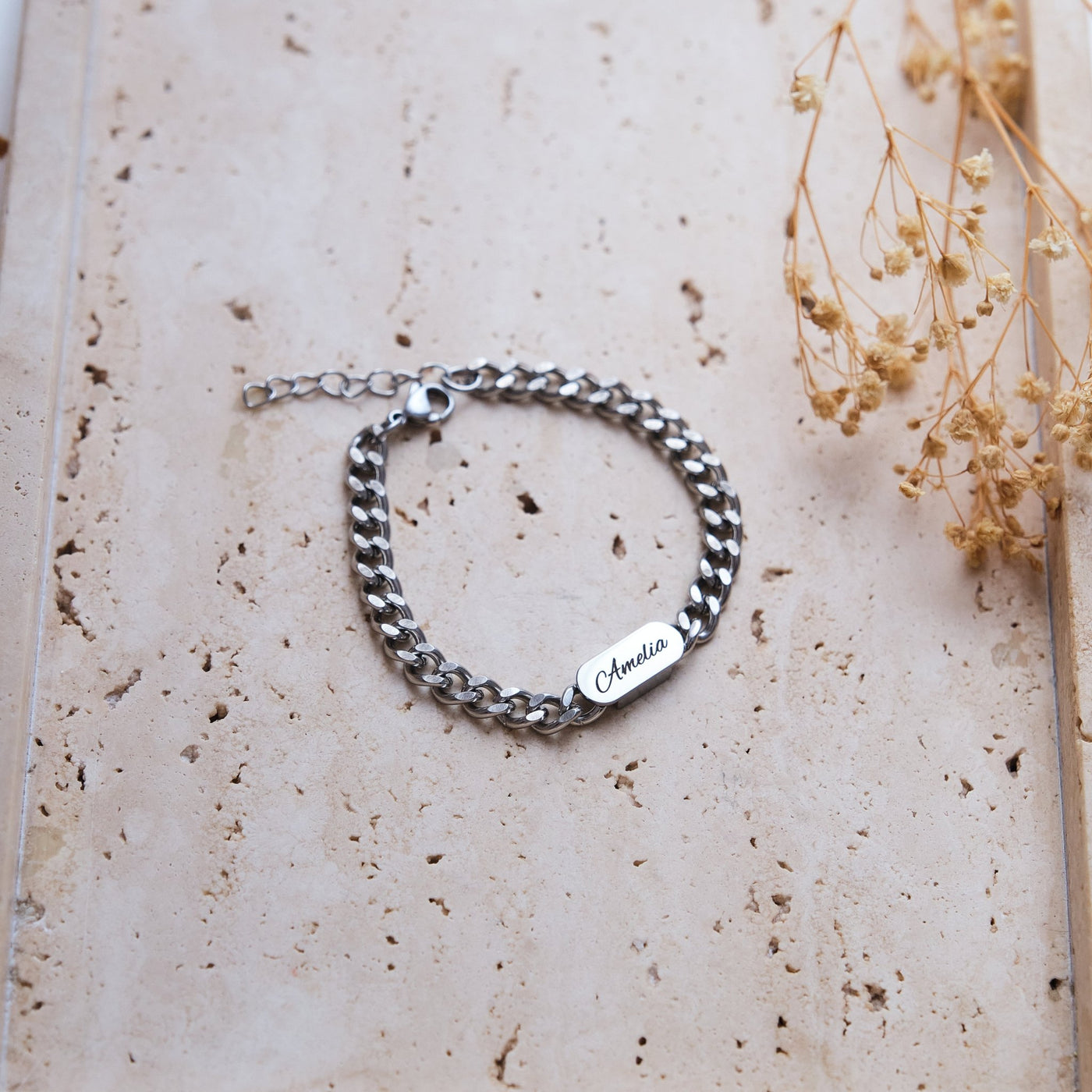 Cuban Partnerarmband mit Gravur - OTANTO