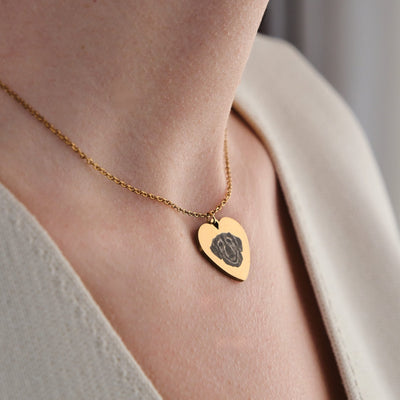 Haustier Fotogravur Herz Halskette - OTANTO