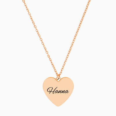 Herz Anhänger Halskette mit Wunschgravur - OTANTO
