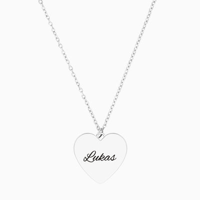 Herz Anhänger Halskette mit Wunschgravur - OTANTO