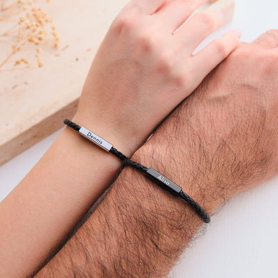 Magnetische Partnerarmbänder mit Gravur - OTANTO