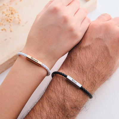 Magnetische Partnerarmbänder mit Gravur - OTANTO