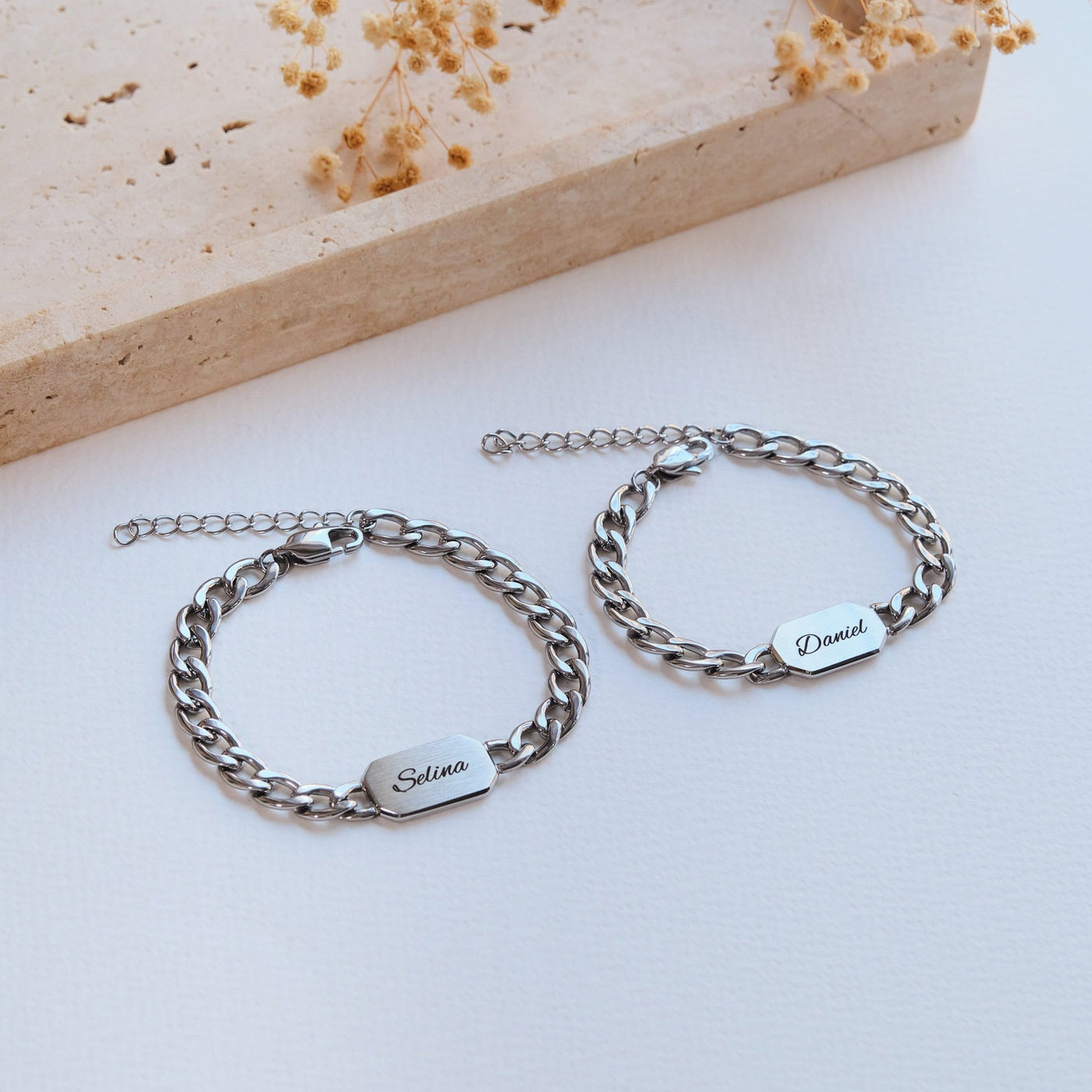 Oktagon Partnerarmband mit Gravur - OTANTO