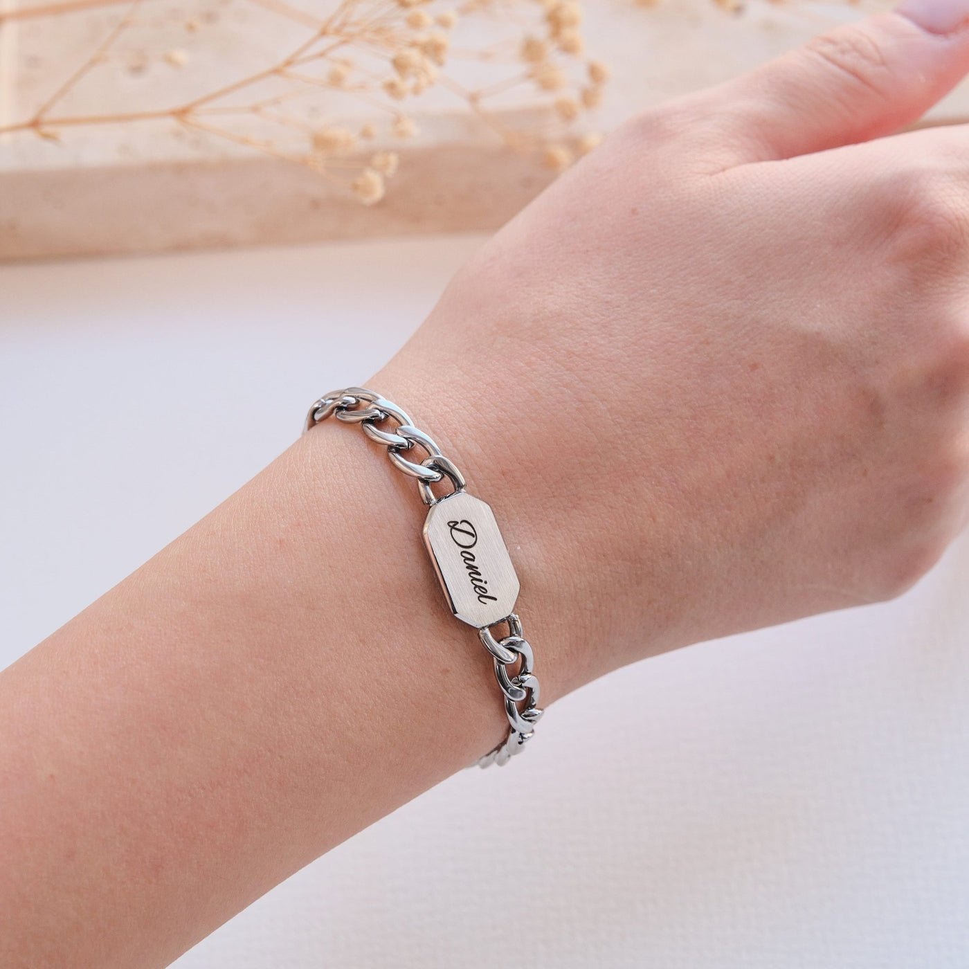 Oktagon Partnerarmband mit Gravur - OTANTO