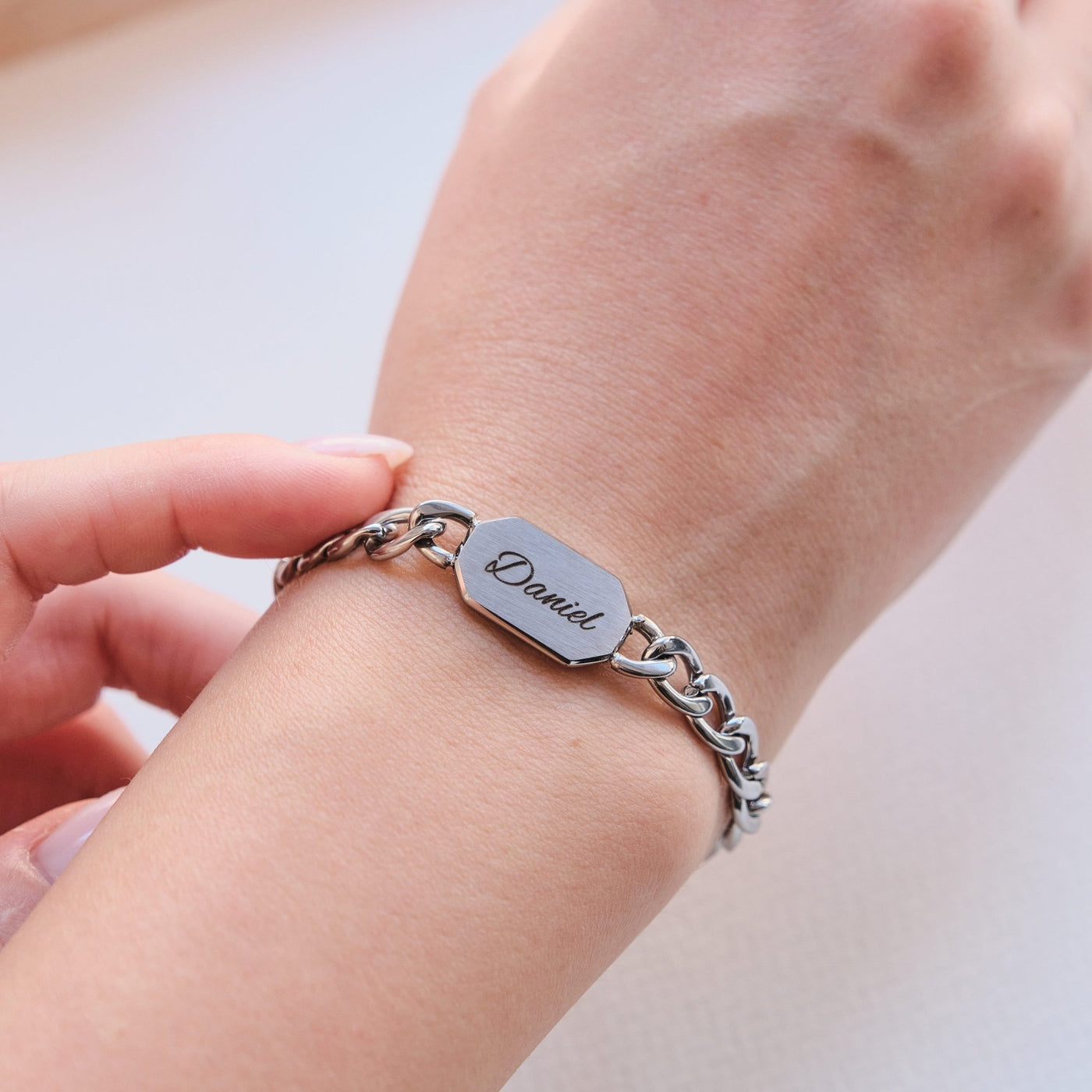 Oktagon Partnerarmband mit Gravur - OTANTO