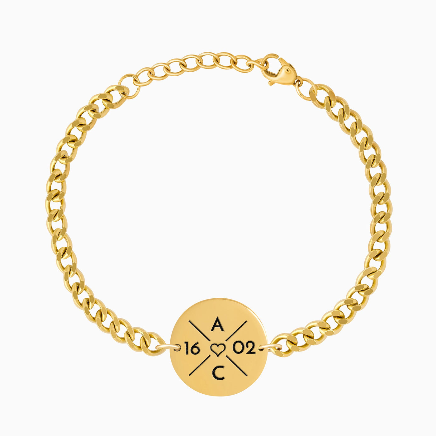 Plätchen Armband mit X Gravur - OTANTO