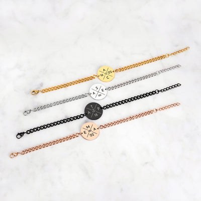 Plätchen Armband mit X Gravur - OTANTO