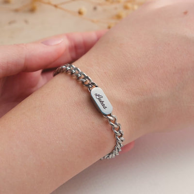 Bracelet partenaire cubain avec gravure