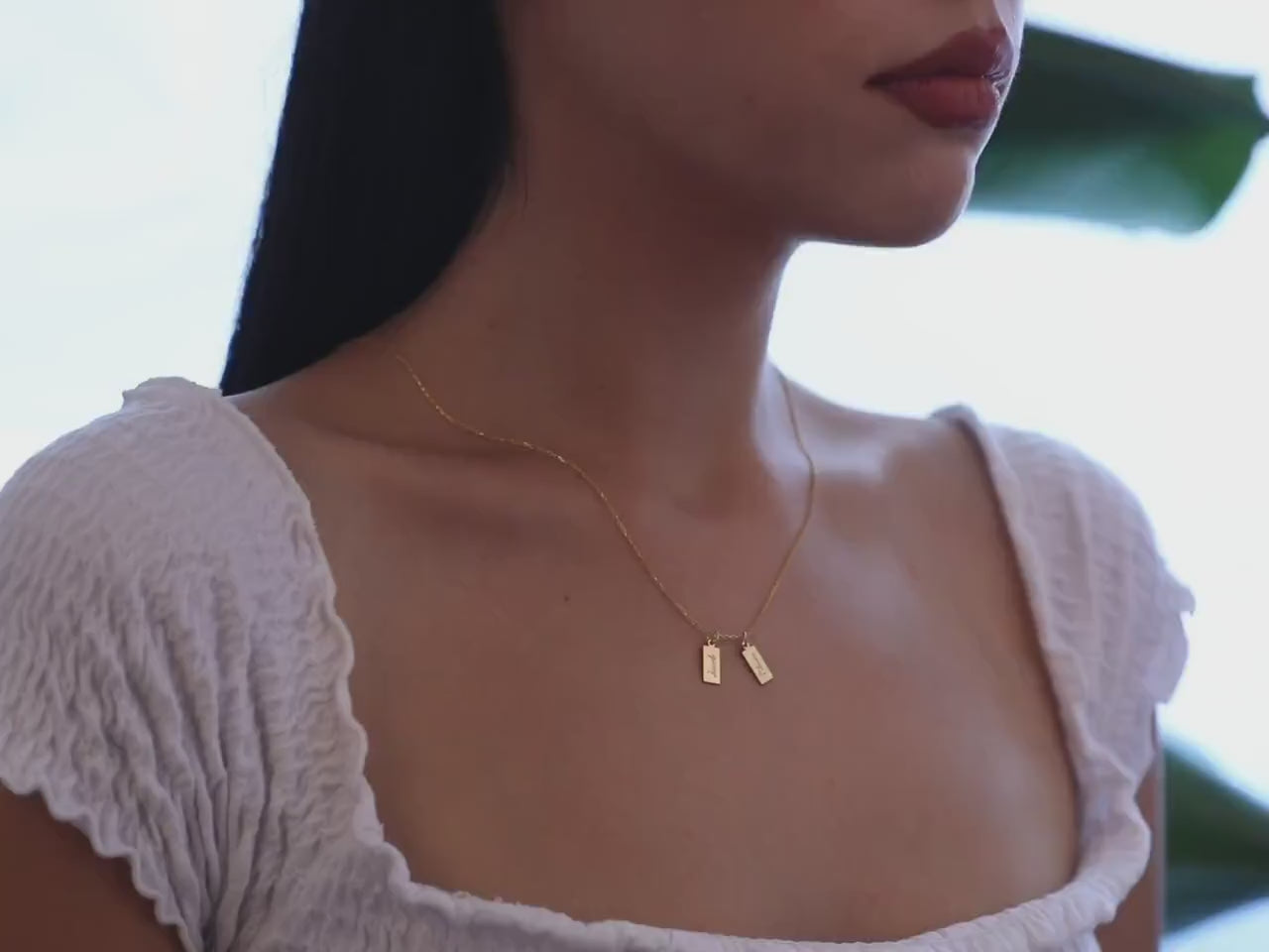 Pendentif barre collier prénom