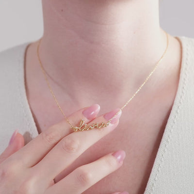 Namenskette - Variante Zirkonia