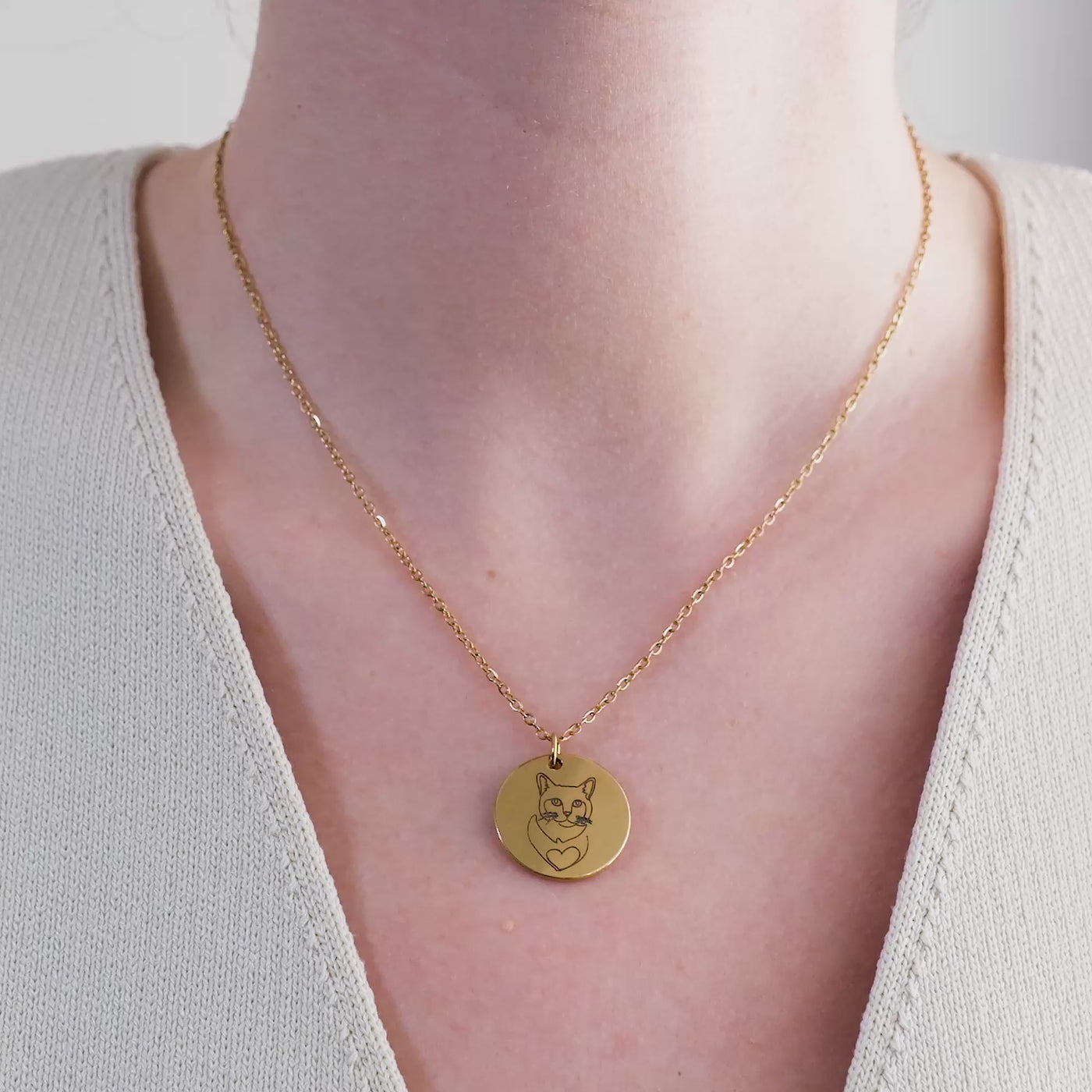 Collier pour animal de compagnie avec gravure One Line Art