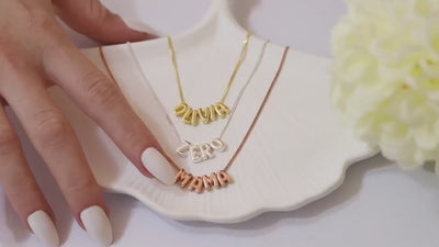 585er Gold Namenskette - Variante Bubble