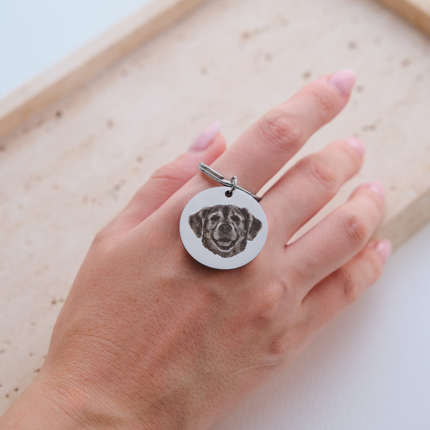 Schlüsselanhänger mit Haustier Fotogravur - OTANTO