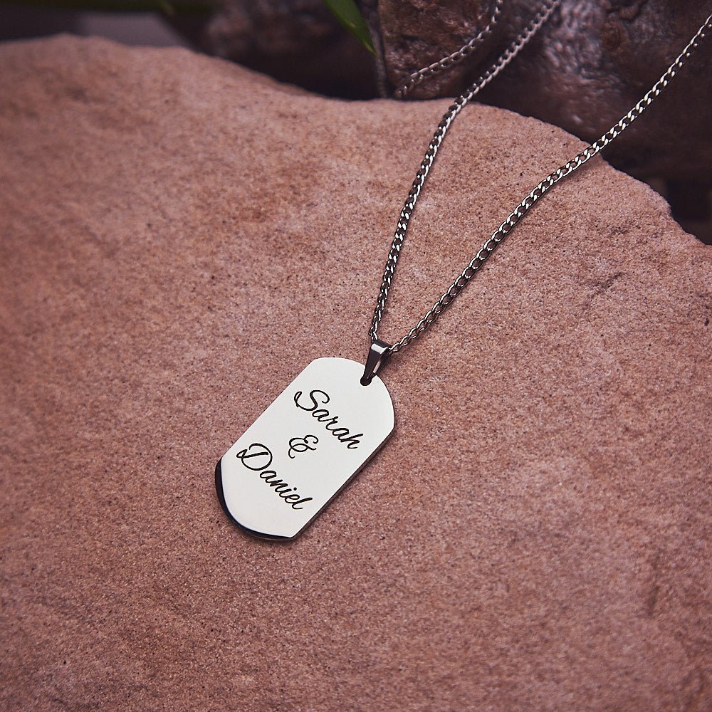 Cuban Chain Dog Tag ID Halskette - OTANTO