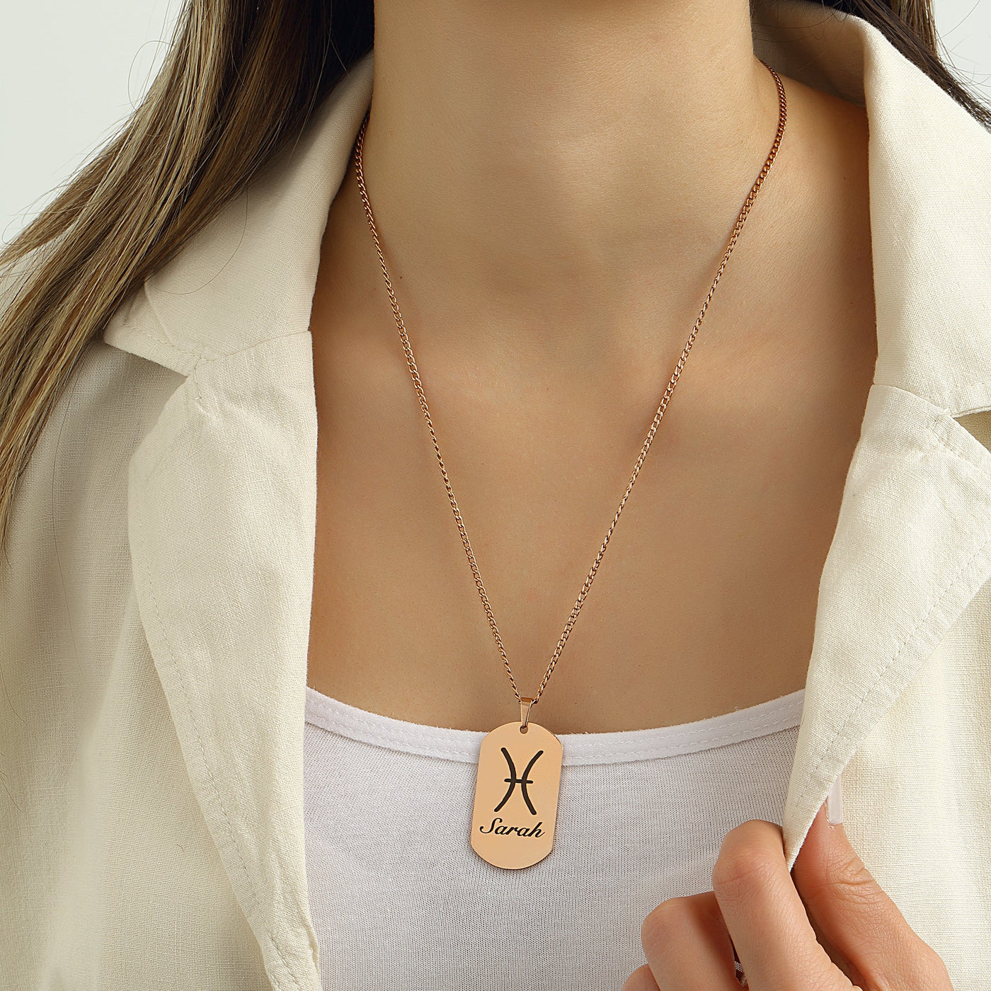 Cuban Chain Dog Tag ID Halskette - OTANTO