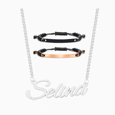 Gourmet Namenskette & Partnerarmband Set - Otanto